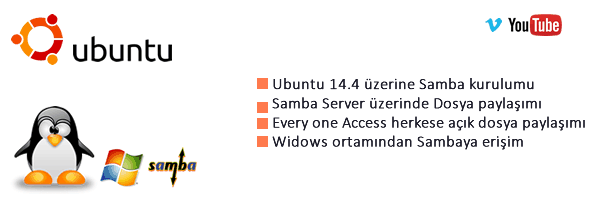Ubuntu 14.4 Üzerine Samba kurulumu ve Everyone Full Access Dosya paylaşımı 14