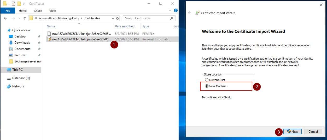 Let’s Encrypt sertifikasını Pfx olarak export etme 7