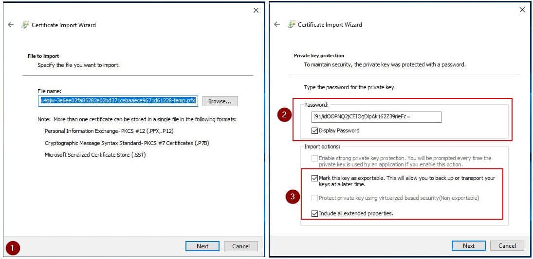 Let’s Encrypt sertifikasını Pfx olarak export etme 8