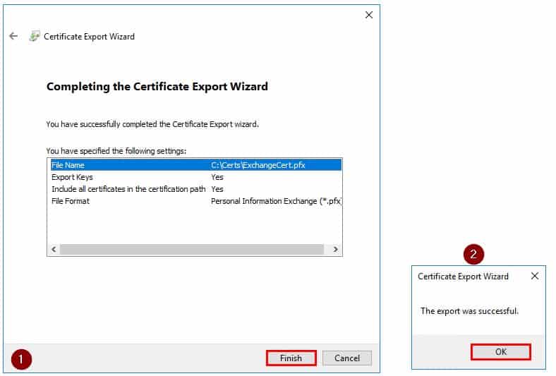 Let’s Encrypt sertifikasını Pfx olarak export etme 15