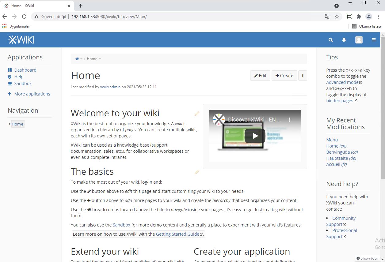 Ubuntu 20.10 üzerine Xwiki Kurulumu 22