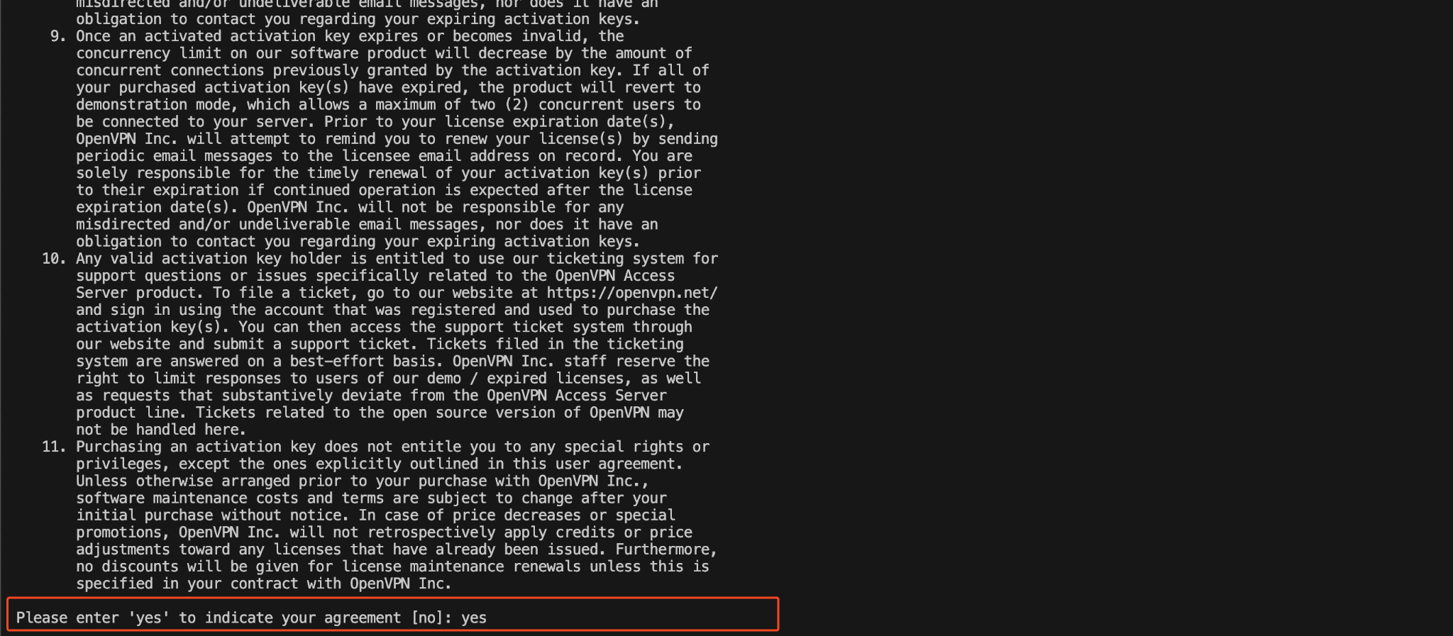 AWS üzerine OpenVpn Kurulumu 11