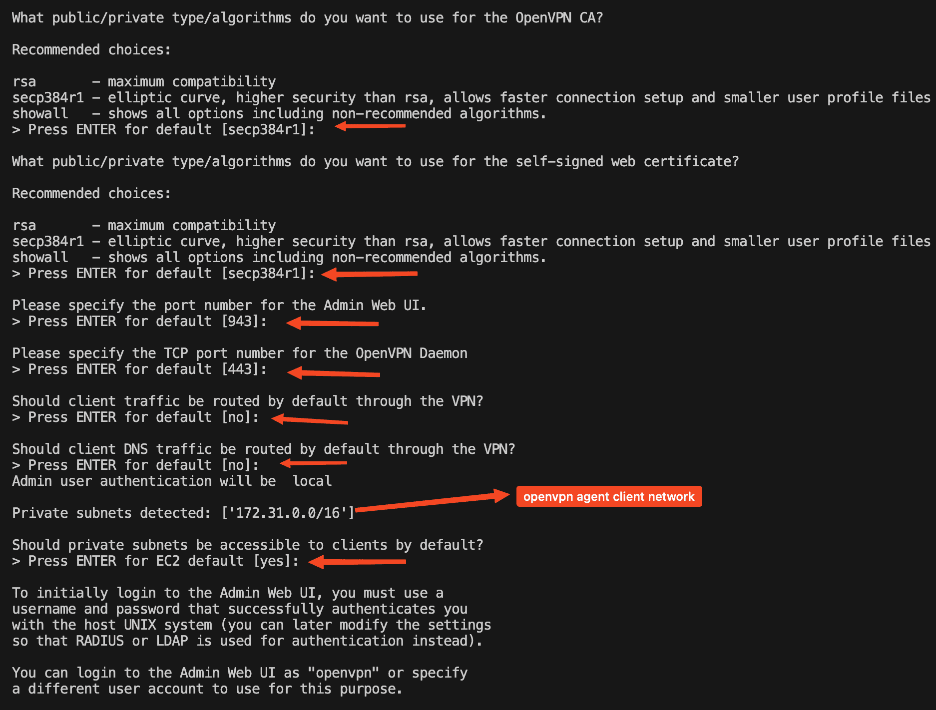 AWS üzerine OpenVpn Kurulumu 13